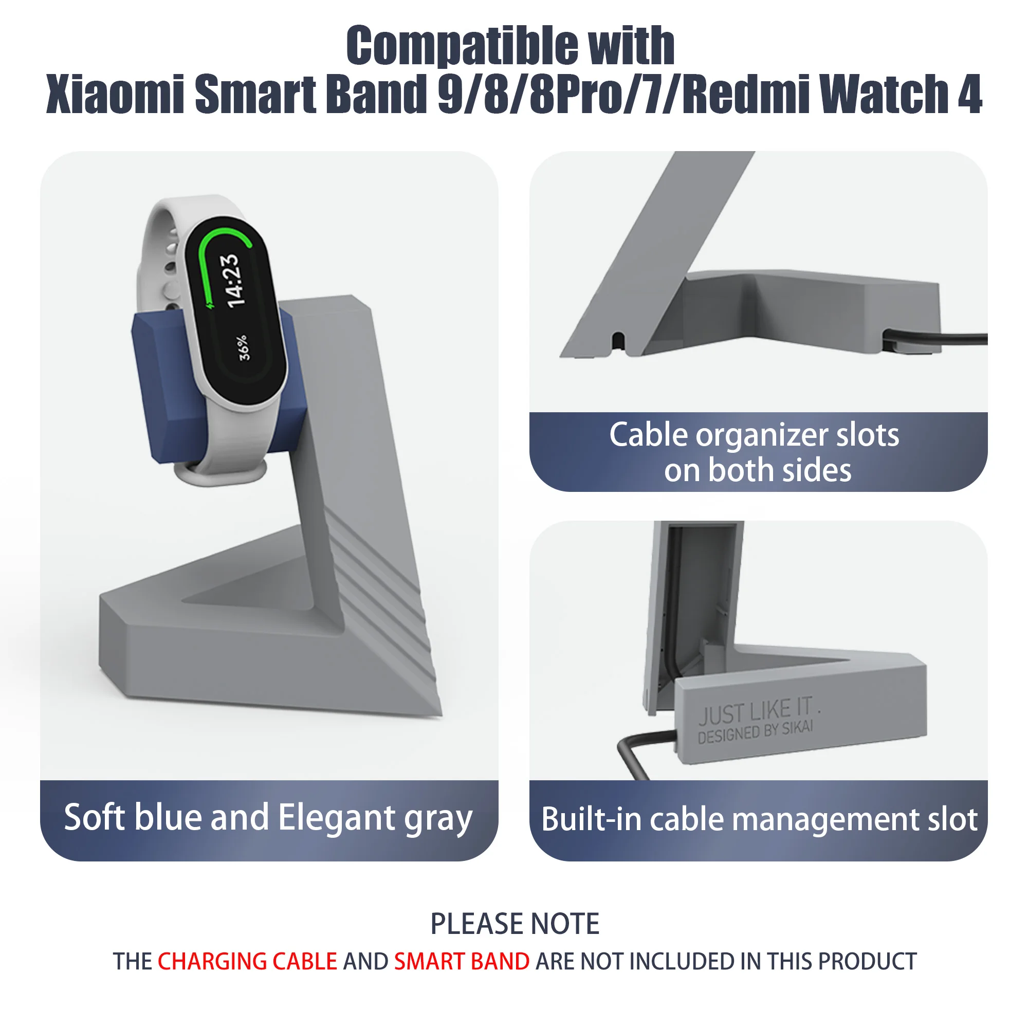 Charging Stand for Mi Xiaomi Band 9Pro 9 8 Pro 7 Redmi Watch4 Smart Watch Accessories Dock Station