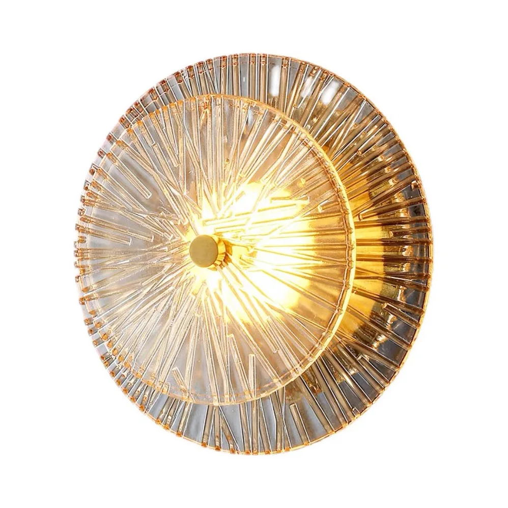 

Glass Wall Lamp Bedroom Bedside Light Fixtures Luxury Corridor Aisle Sconces
