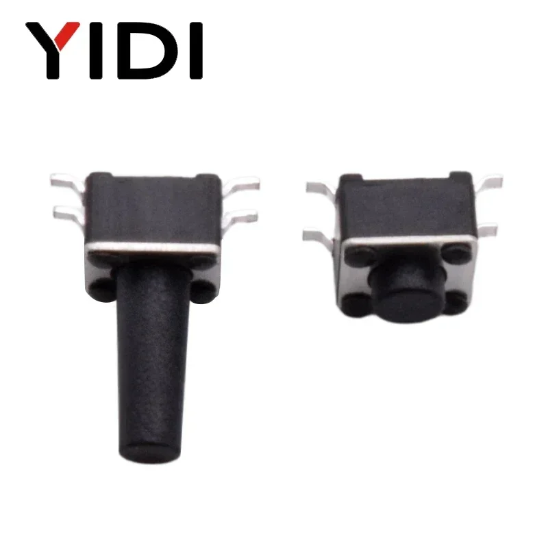 50 peças 4.5*4.5*4/5/6/7/8/9/10/12mm interruptor de botão tátil momentâneo liga/desliga 4 pinos smd smt microinterruptor conjunto eletrônico
