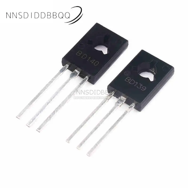 Triodo BD139 NPN BD140 PNP 1.5A/80V TO-126 Transistor de potencia, componentes electrónicos, 10 piezas.