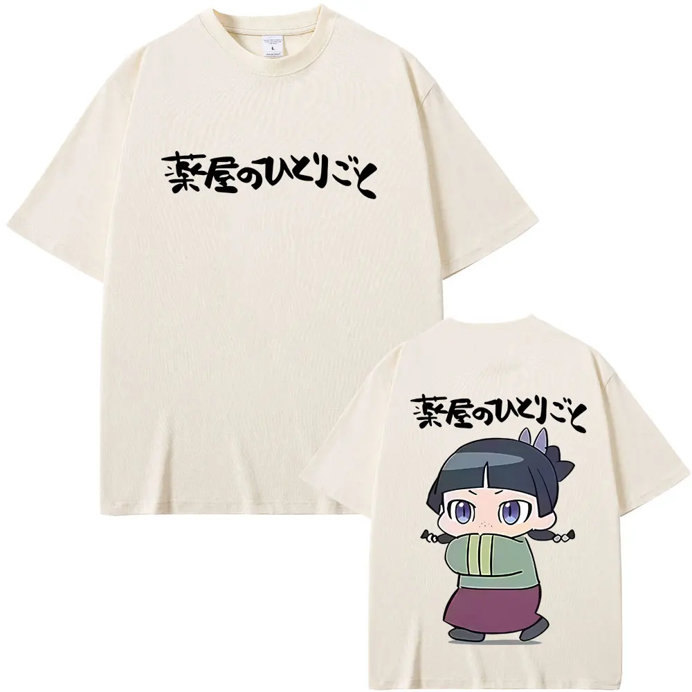 Anime The Apothecary Diaries Maomao Double Sided Print T-shirt Men Women Casual Oversized T Shirts Male Fashion Cool Streetwear