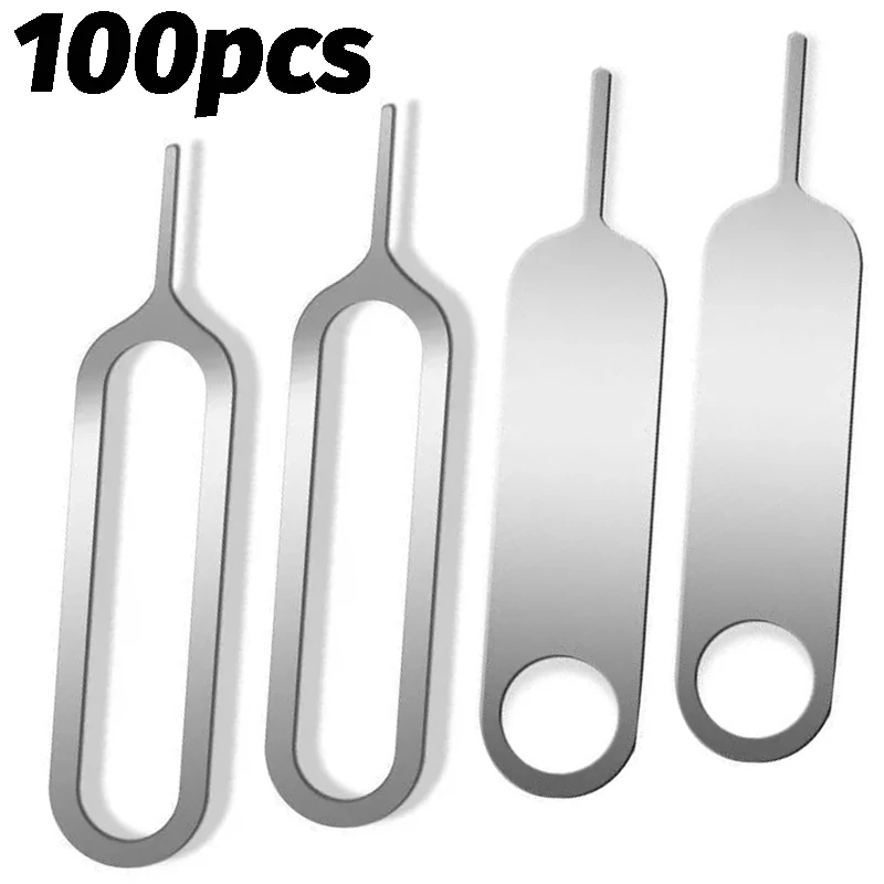 100/10Pcs SIM Card Removal Needle Pins Pry Eject Sim Card Tray Open Needle Pin for IPhone Samsung Xiaomi Micro Sd Card Tool