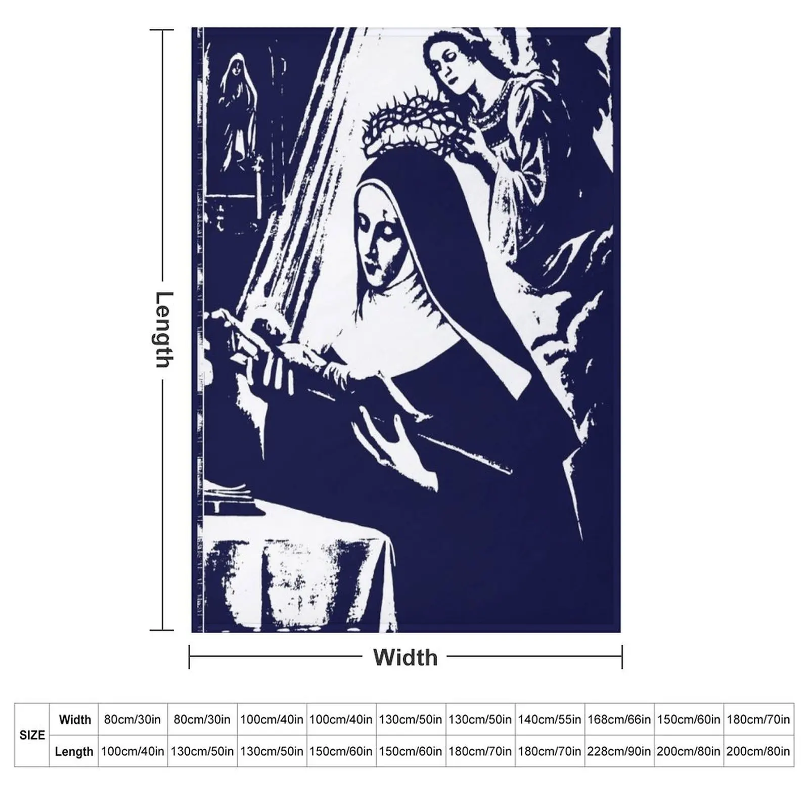 Saint Rita of Cascia Throw Blanket For Sofa Thin Decoratives Sofa Polar Sofa Throw Soft Plaid Blankets