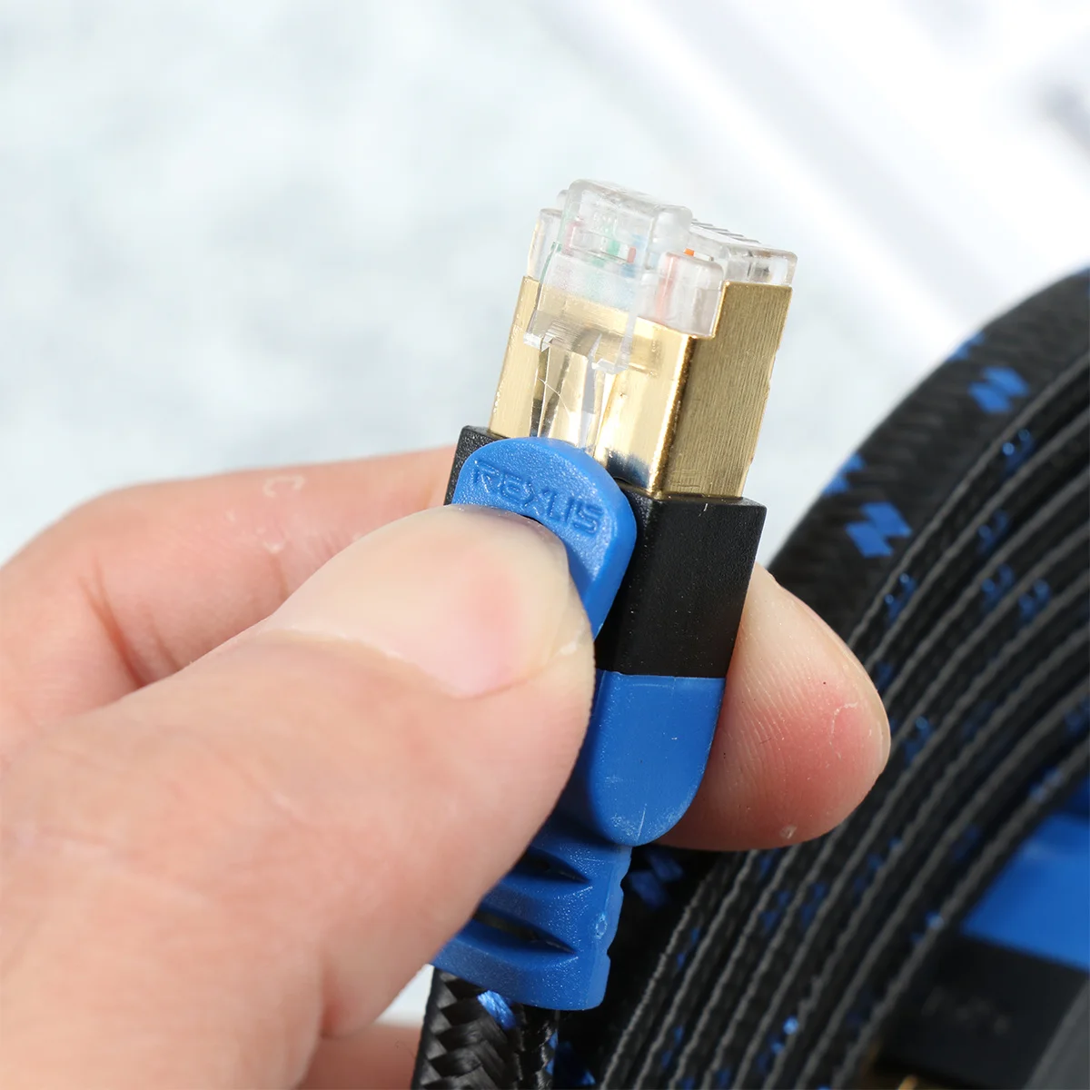 

3 Meters Cat7 Ethernet Cable 10gbps High-Speed Data Transfer Snagless Corrosion Resistance Braided Nylon Surface Lan Network