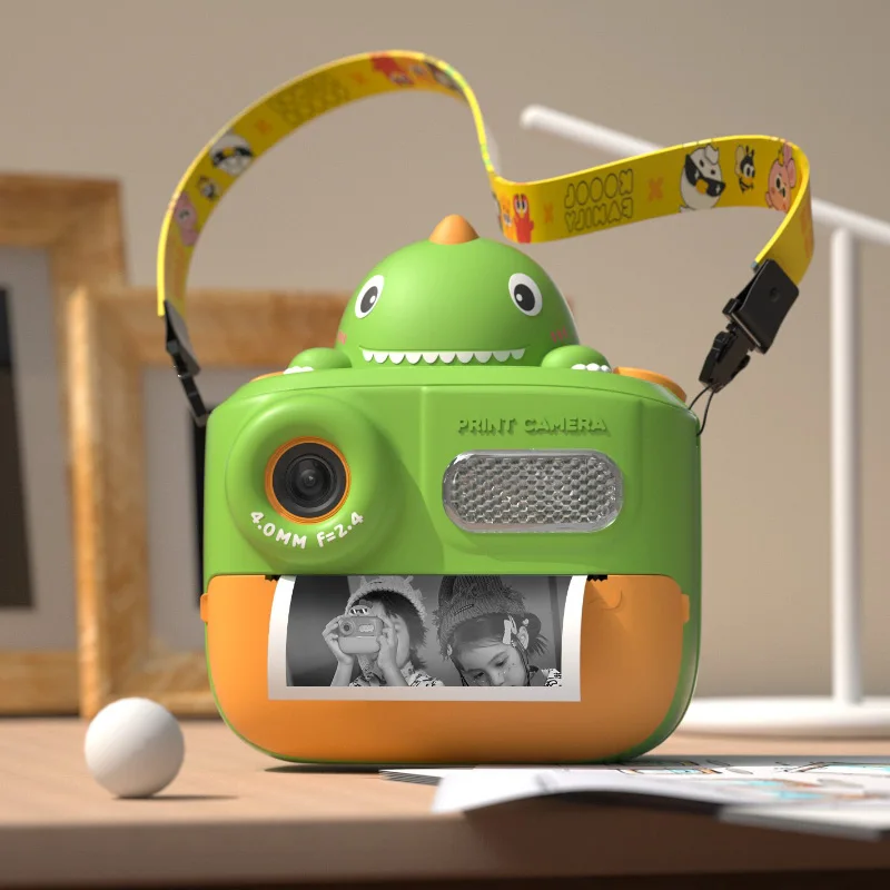 Aparat fotograficzny dla dzieci Mini drukarka przenośna termiczna natychmiastowy druk fotograficzny dla dzieci podwójny aparat HD 4800W zabawka edukacyjna prezent