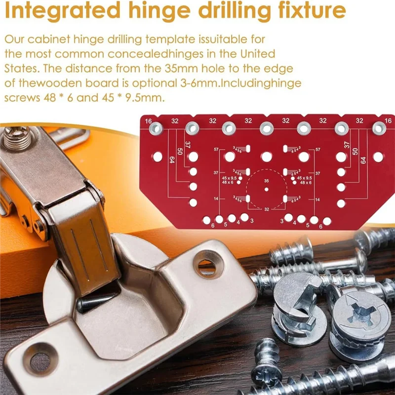 

【MEET】Hinge Punching Locator Shelf Pin Jig And Hinge Jig Aluminum Alloy Shelf Pin Drilling Jig