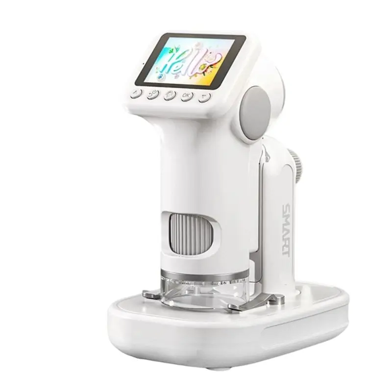 SOFT-Mini Portable Handheld Microscope 1600X 2-Inch Screen Children' S Magnifier Lens Electron Microscope Supports Photo Capture