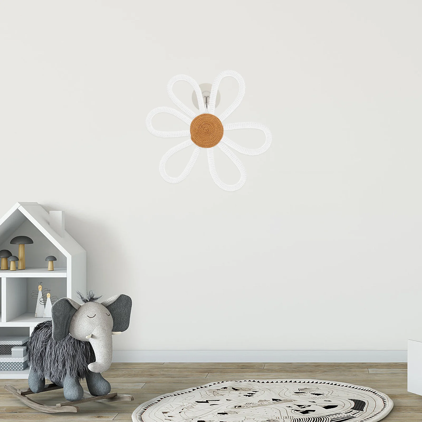 

Woven Daisy Wall Decor Bohemia Style Handcrafted Hanging Art For Nursery Bedroom Boho Room Decoration Party Wall Craft