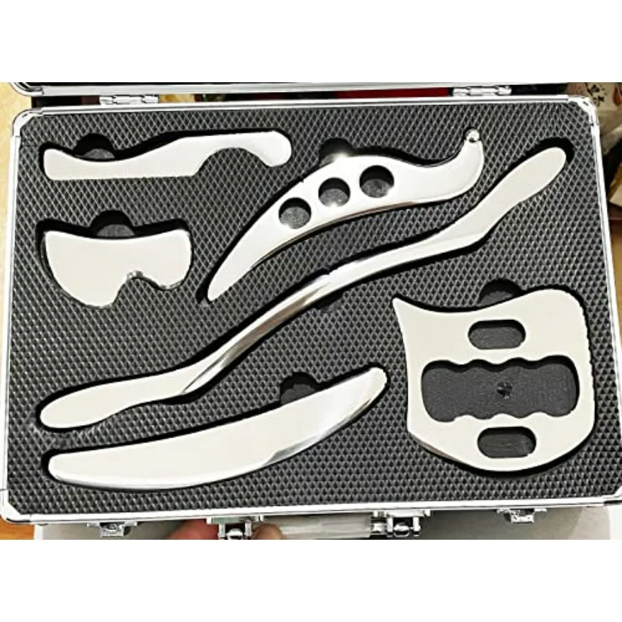 

Набор инструментов Гуаша IASTM из нержавеющей стали, 6 предметов, для массажа мягких тканей, уменьшает напряжение мышц рук, ног, спины и плеч