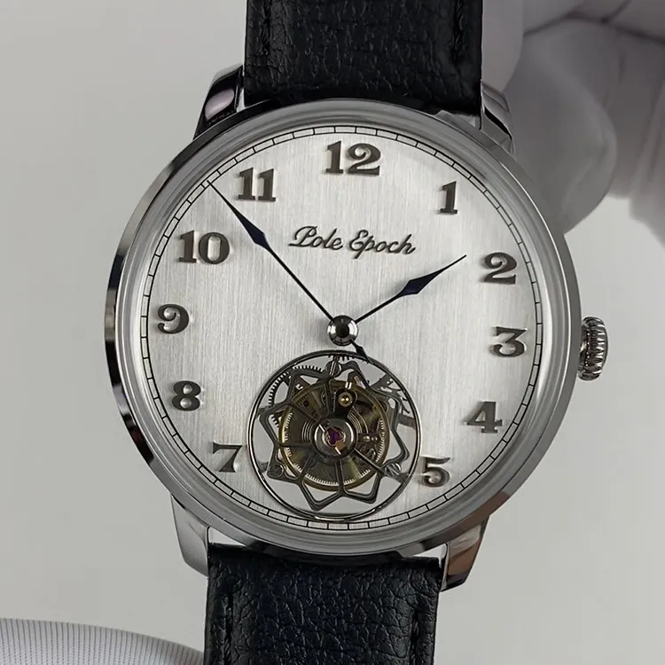 Jichen POLE EPOCH 001 Series CAL.0012 Jichen Flying Tourbillon Mechanical Watch Sakura