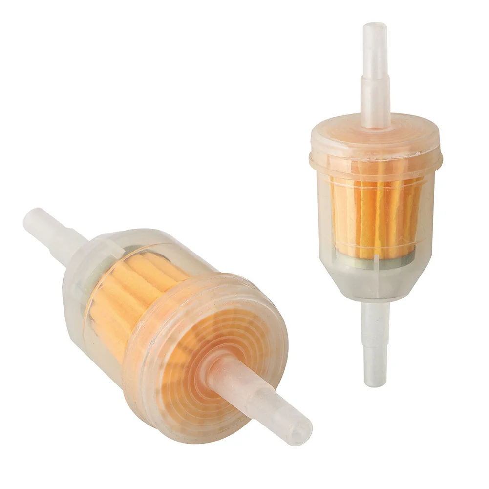 Set of Ten Transparent Inline Fuel Filters to Optimal Flow in For Small Engine Applications with Various Hose Sizes