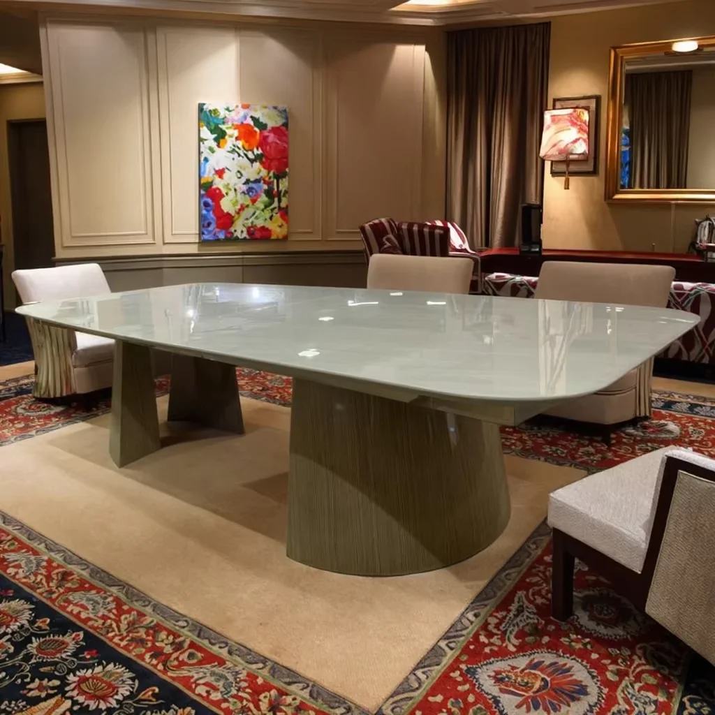 Luxurious 10-Seater Dining Table Set Modern Hotel Apartment Commercial Project Custom Home Furniture