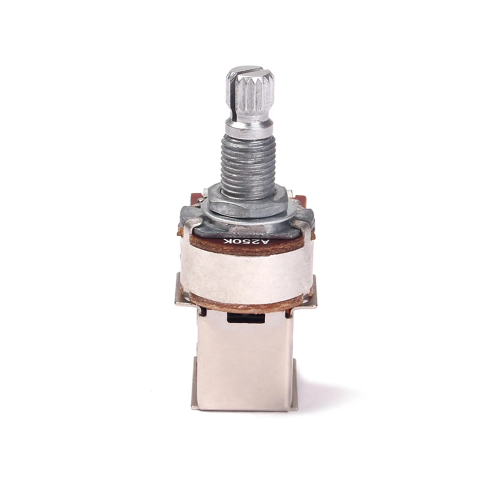

A250k Push Pull Guitar Potentiometer Control Pot for Amp Tone Split Shaft Coarse Knurled Fits Most Knobs Audio Potentiometers