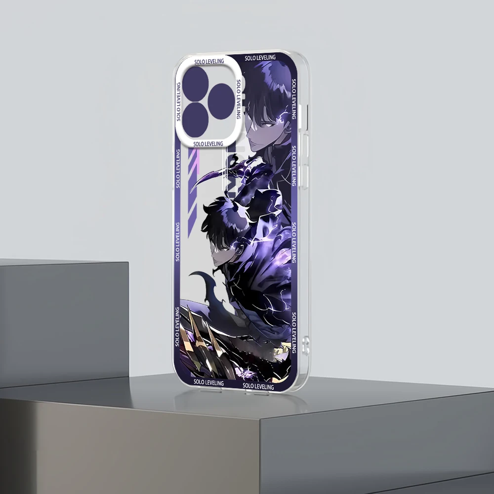 Hot Korean anime  For Samsung Galaxy A 15 54 55 S23 S24 S25 4G 5G Ultra Plus Fe Cover Transparent Bezel Shell S-Solo Leveling2