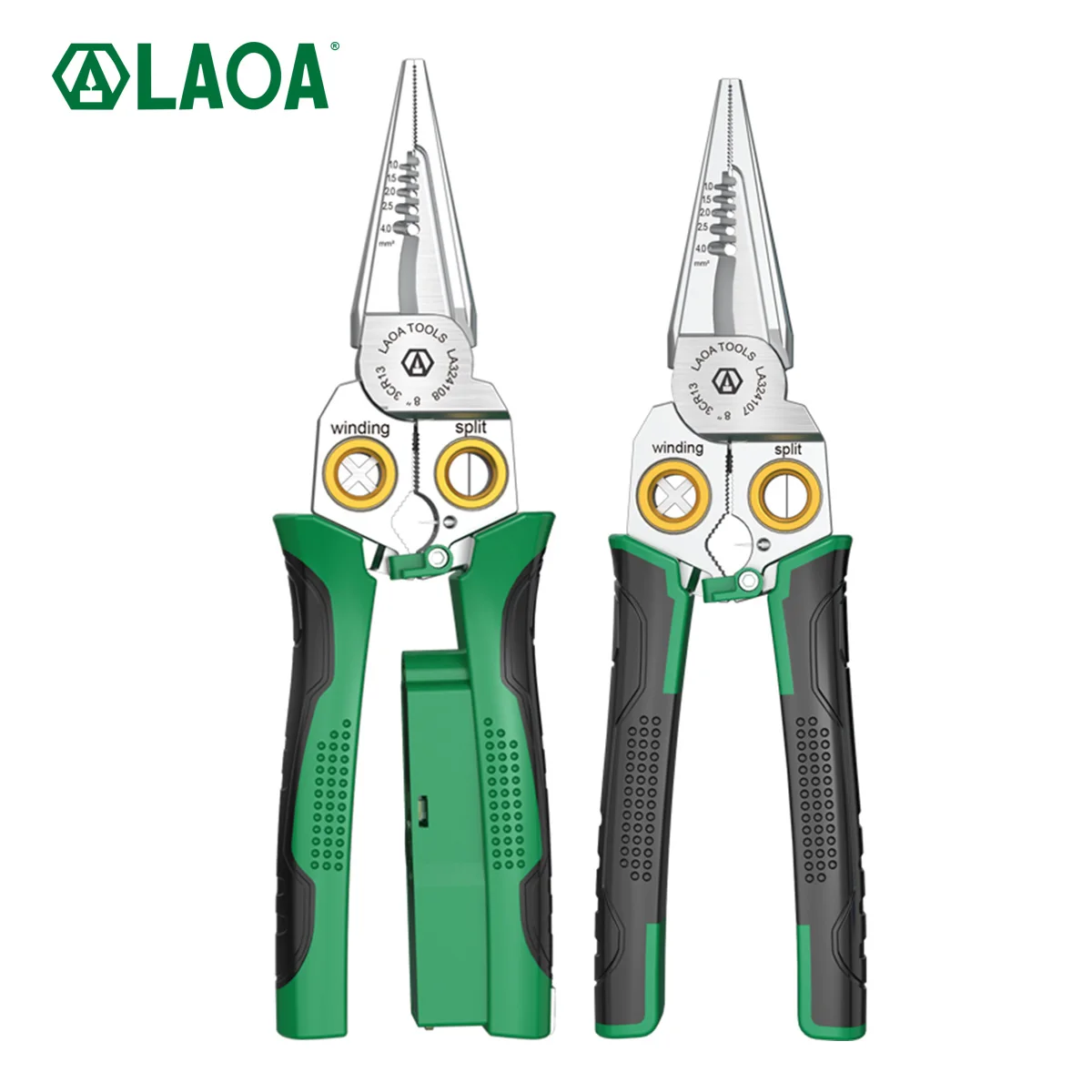 LAOA 8-In-1 Stainless Steel Multifunctional Wire Stripping Pliers for Wire Winding Electrical Measurement and Electricians