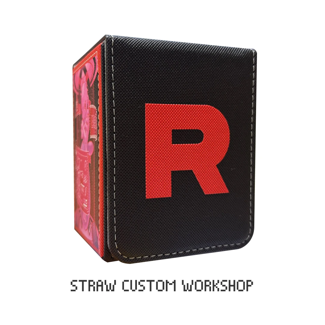 Diy Self Made Giovanni Mewtwo Card Storage Box R Combination Leather Collection Card Protection Box Anime Card Gift Toys