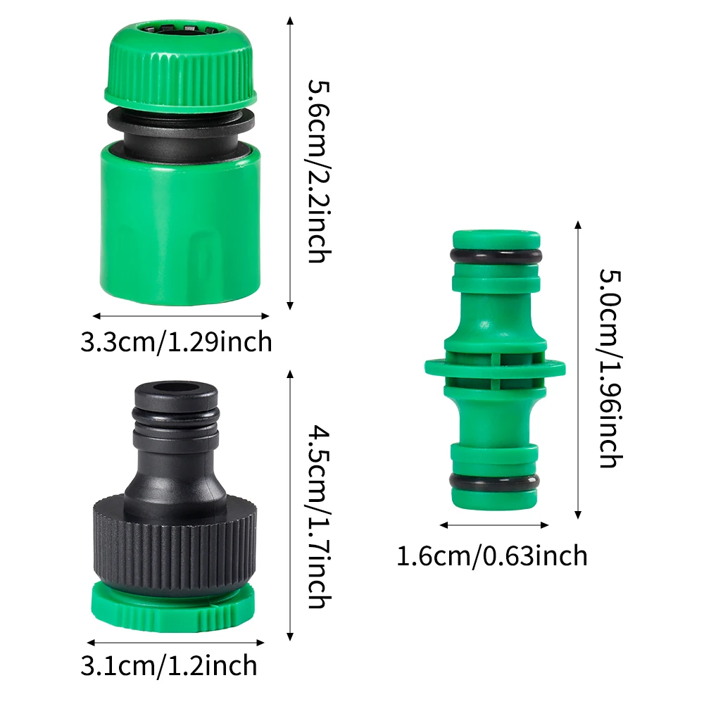 Garden Watering Hose ABS Quick Connector 1/2” End Double Male Hose Coupling Joint Adapter Extender Set For Hose Pipe Tube