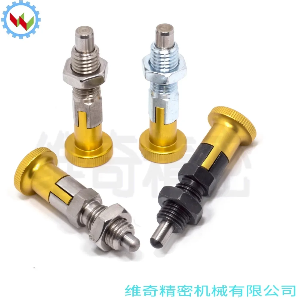 Indexing Pin Lock Positioning Screw VCN210 Spring Pull Pin Elastic Piston Quick Lock Pin, Knob Piston