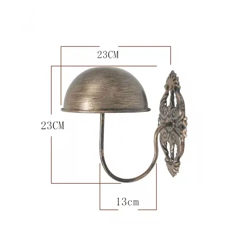 European wall-mounted wrought iron hat, hat support, wig display rack, props and simple shelves