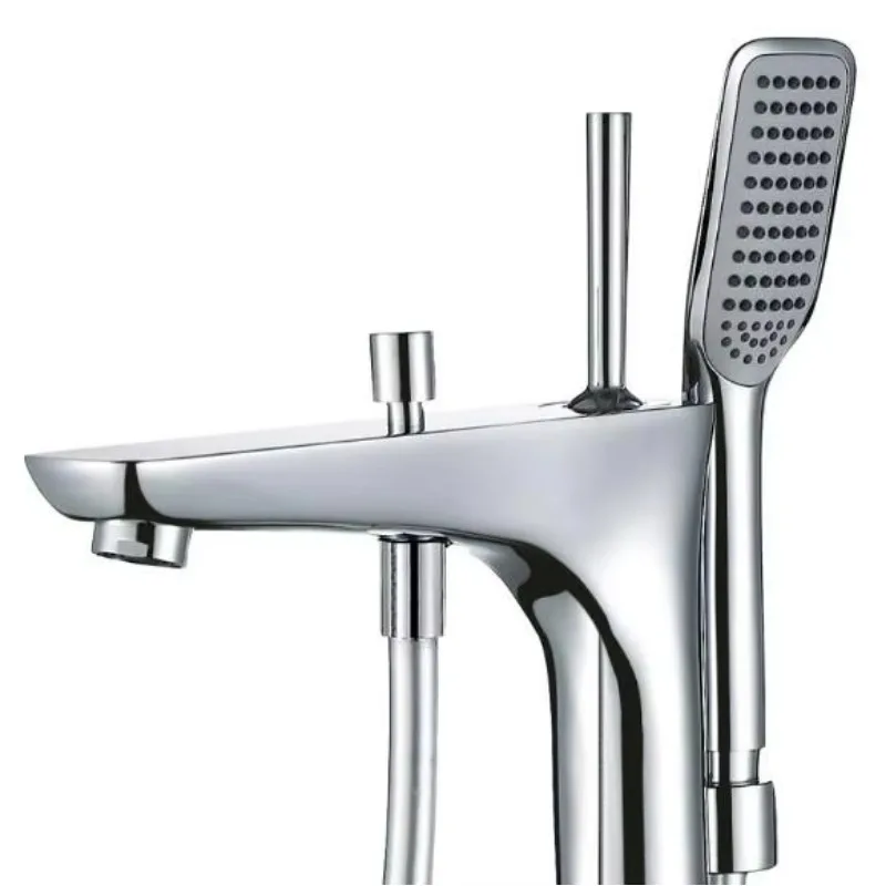 Style Black Floor Stand Bathroom Floor Mounted Bath Tub Filler Brass Freestanding Bathtub Faucet For Bathtub