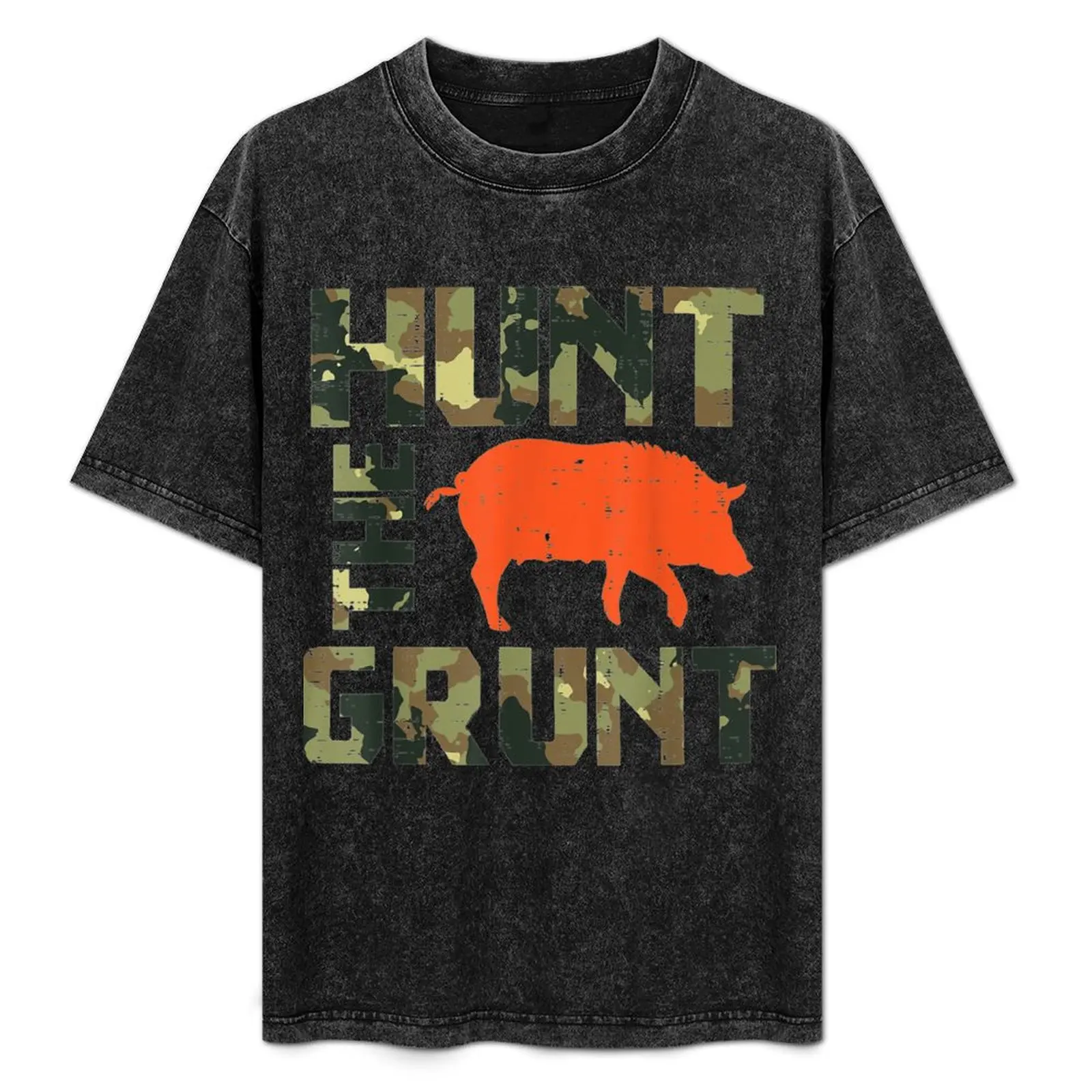 

Camo Hunt The Grunt Hog Vintage Wild Boar Hunting Hunt Dad T-Shirt graphics Personalized t-shirt tshirts for men