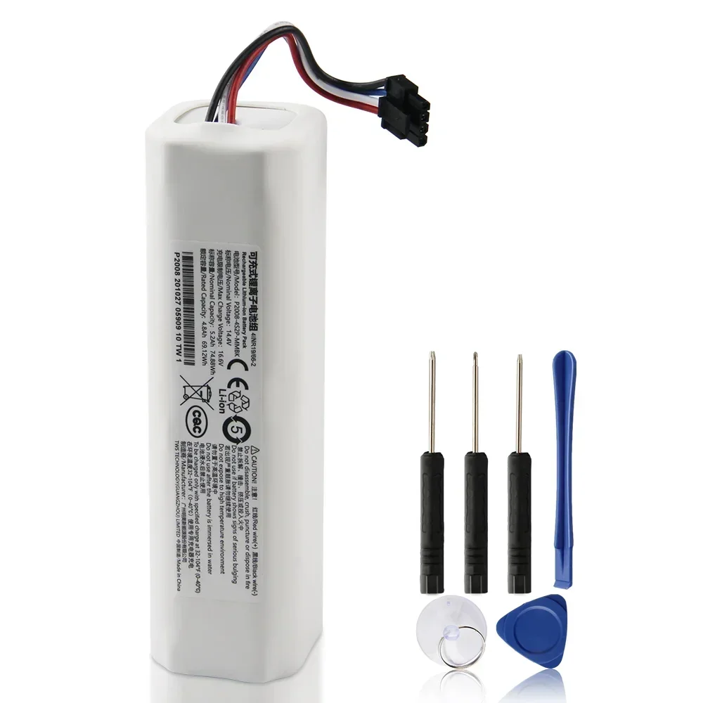 Replacement Battery P2008-4S2P-MMBK For Xiaomi Mijia Mi Sweeping Mopping Robot Vacuum Cleaner 1T Dreame D9 F9 S10 L10Pro L10Plus
