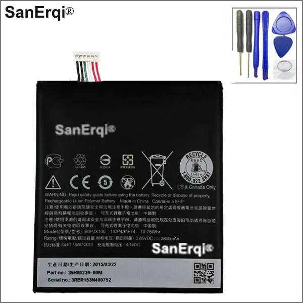 

Аккумулятор 2800 мАч для HTC DESIRE 728 D828 828U 828W E9 E9 + BOPJX100, аккумулятор с инструментами SanErqi