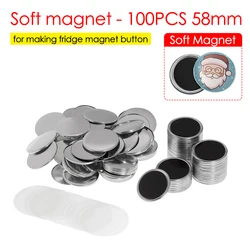 50/100PCS 25-75mm Magnet Refrigerator Badge Pin Button Maker Parts DIY Badge Button Pins for Art Crafts Making Fridge Badges Set