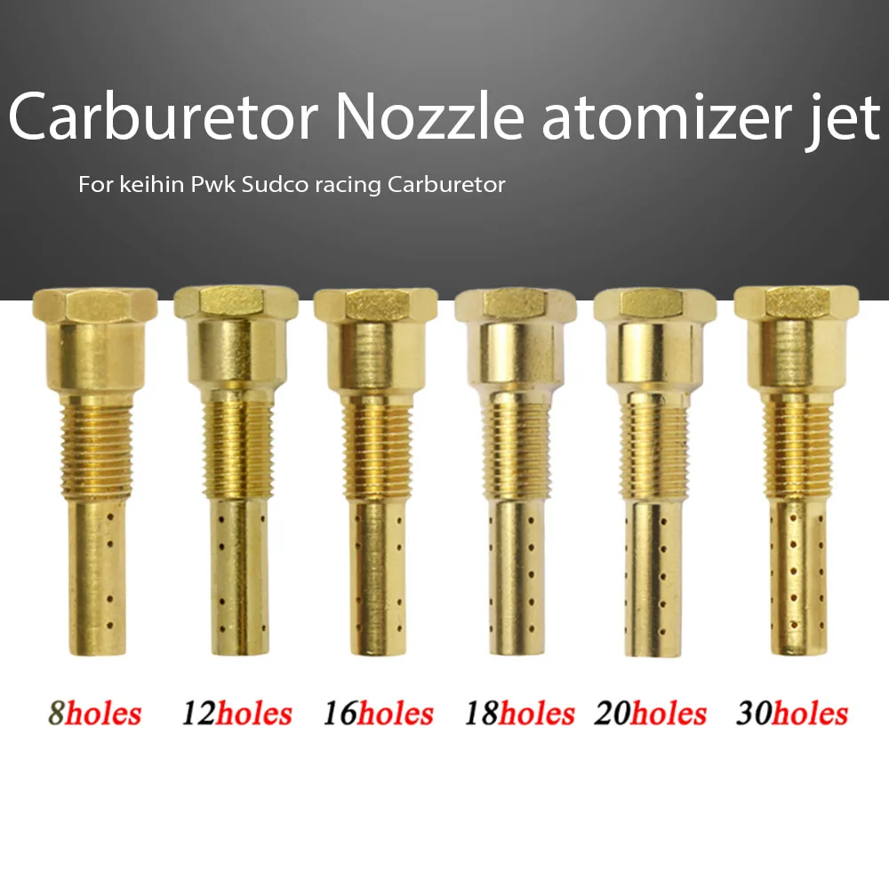 

Форсунка для карбюратора keihin Pwk Sudco racing, струйная Форсунка с отверстиями 8/12/16/18/30, 1 шт.