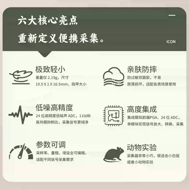 High Precision Mini Bio-Signal Sensor for EEG EMG Data Collection Animal Laboratory Experiment DIY Research Module