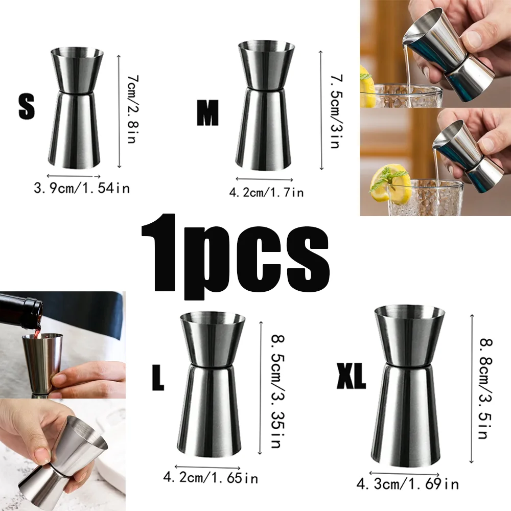 Stainless Steel Cocktail Measure Cup Japanese 30/40/50/60ml Kitchen Bar Party Home Spirits Drink Measure Jigger Accessories Tool