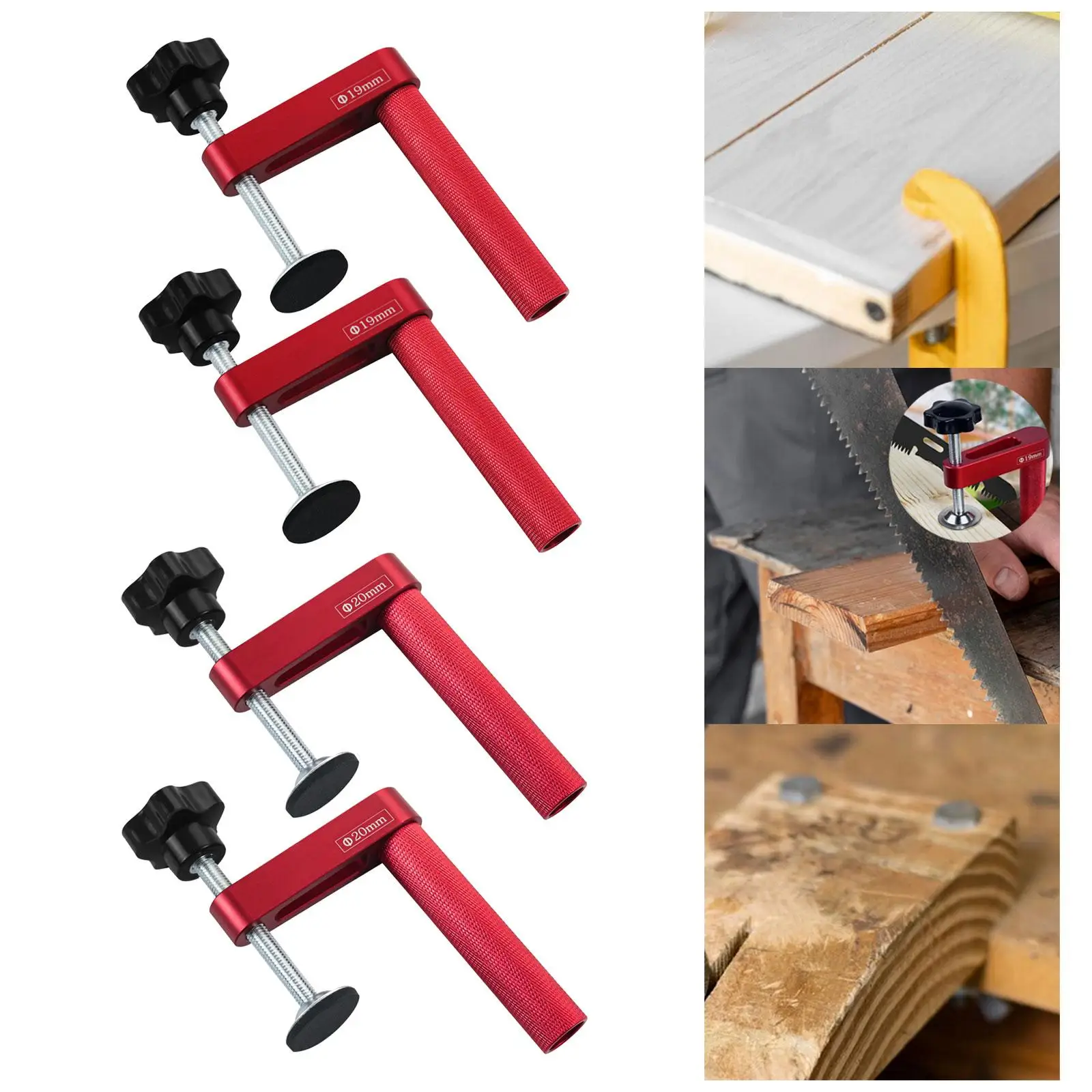 

Carpenter Tool Hold Down Clamp Benchtop Quick Clamp Desktop Fast Fixed Clip Bench Dog Clamp for Sanding Wood Working Carving
