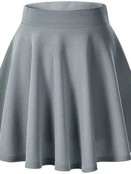 

Повседневная женская юбка-клеш с высокой талией, плиссированная, из полиэстера, для весеннего сезона, модная