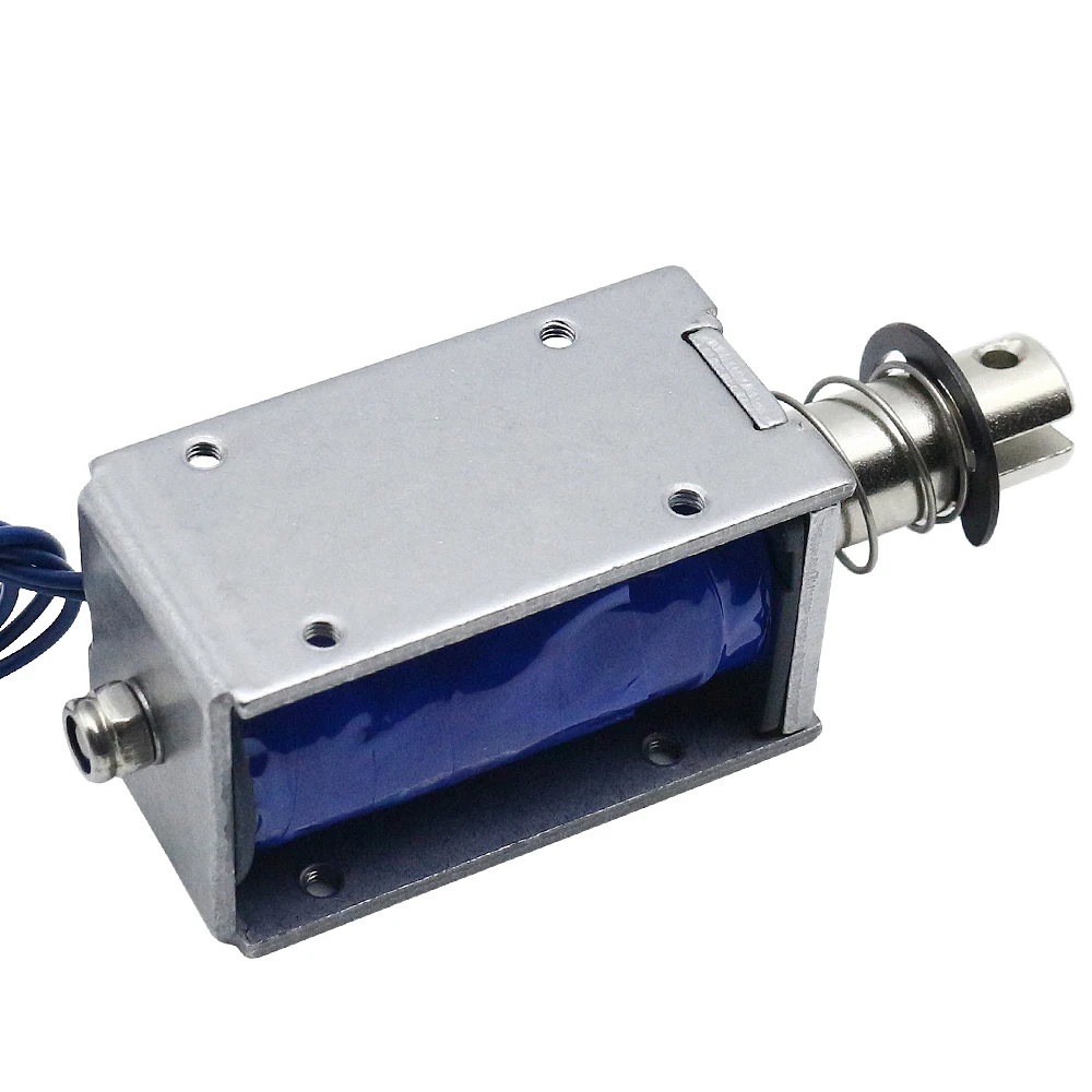 DC12V push-pull frame electromagnet stroke 15mm telescopic solenoid LD-1253 traction electromagnetic rod