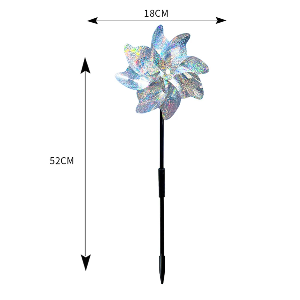 庭の装飾風車はハト、カラスを追い払う、鳥よけ風車、風スピナー、鳥よけ反射風車