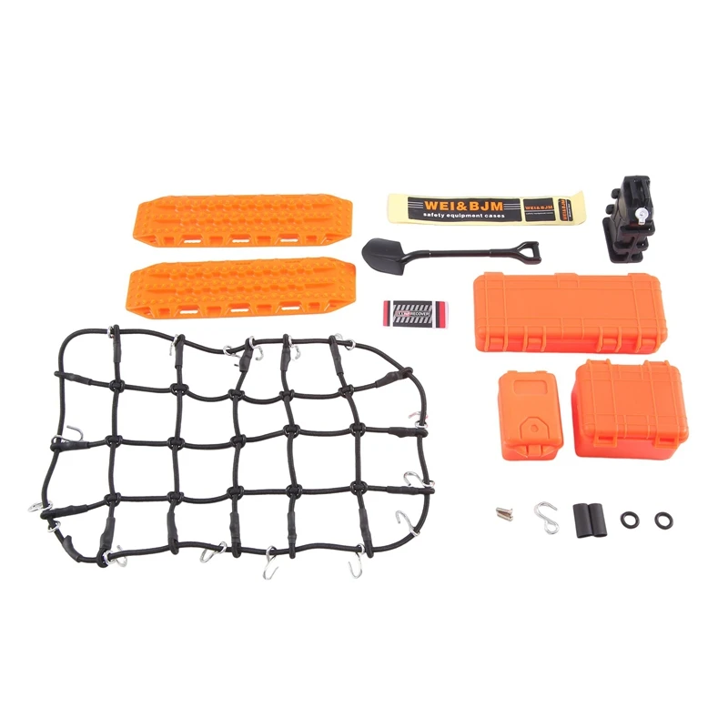 Universal Simulated Decoration Suitcase Luggage Net Shovel For TRX4 SCX10 90046 90047 RC Car Accessories