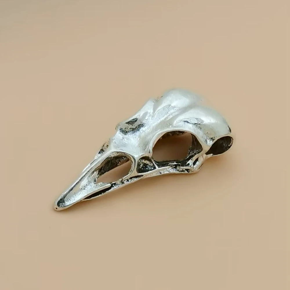 50Pcs Alloy Crow Raven Skull Charms Bird Head Skeleton Pendant For Halloween Witch Pagan Necklace Bracelet Gothic A-712