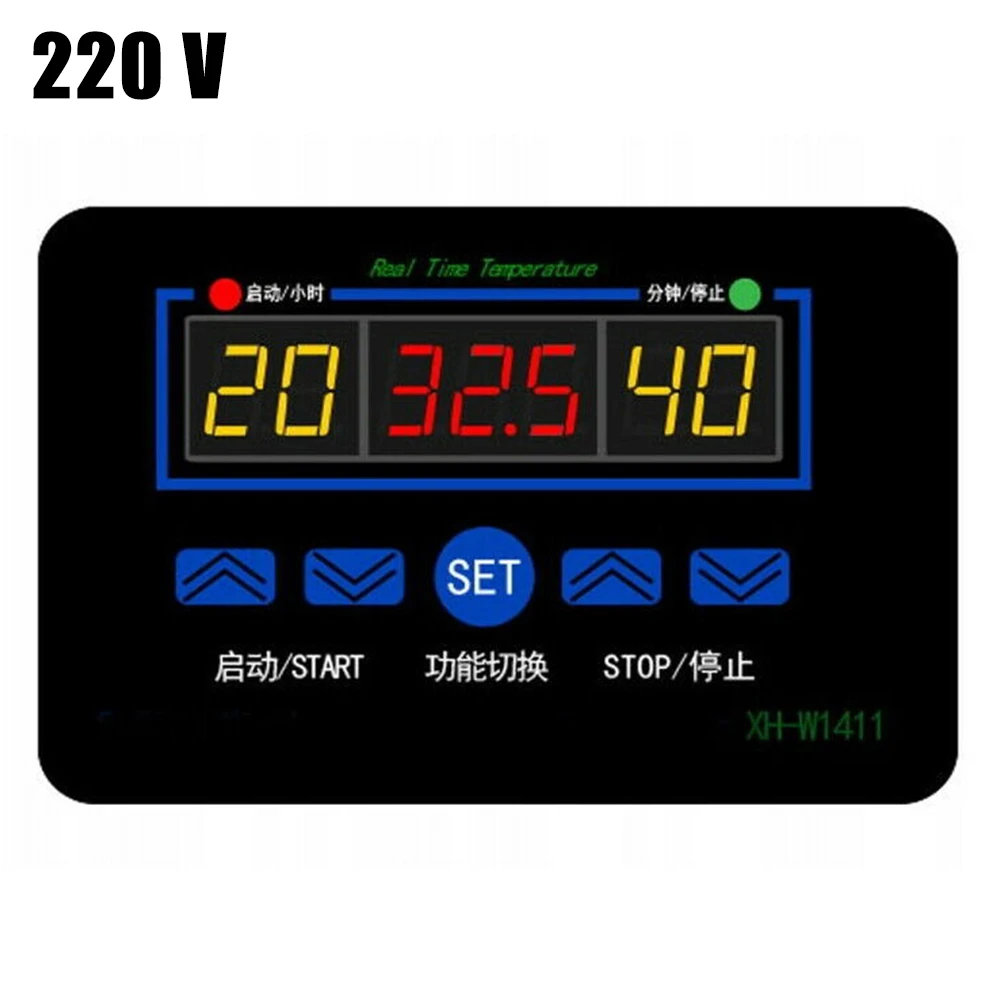 1*Digital Thermostat Digital Thermostat -55 ~ +120°C 100-240V 10A 90*60mm Blue DC 12V Green Red Achieve Temperature Control