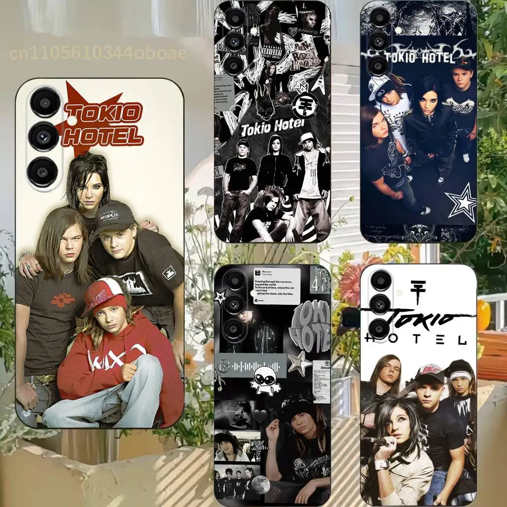 

T-Tokio H-Hotel Band Phone Case For Samsung S25,24,21,22,23,20,S30,Ultra,Plus,Fe,Lite,Note,5G Black Cover