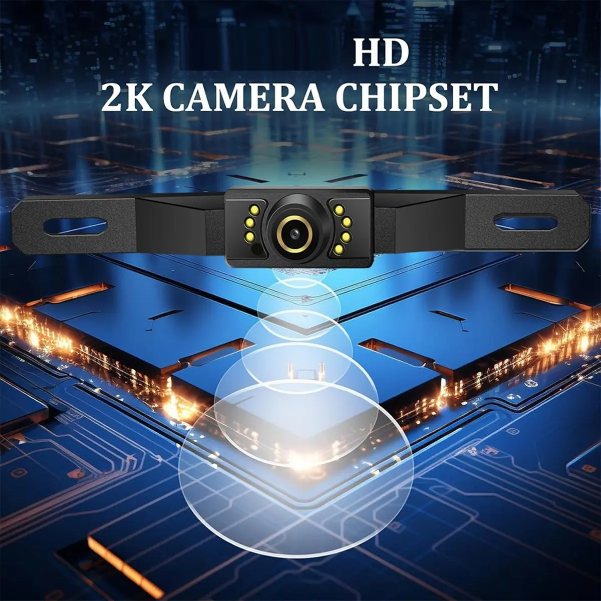Punctual- 2K Car Reversing Assistance System 150 Wide Angle Backup Camera Table Car Monitor Clear Image Quality