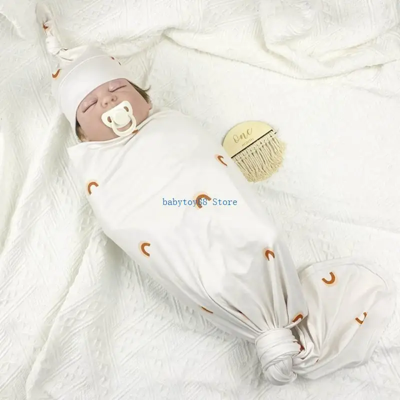 Y4UD 12 Pcs Newborn Monthly Growth Recording Milestone Card Tassels Wooden Teether