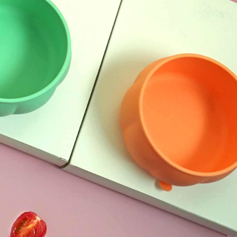 

Baby Silicone Feeding Bowl Pumpkin Shape Suction Cup Toddler Tableware Baby Feeding Supplies Silicone Bowl Toddler Tableware