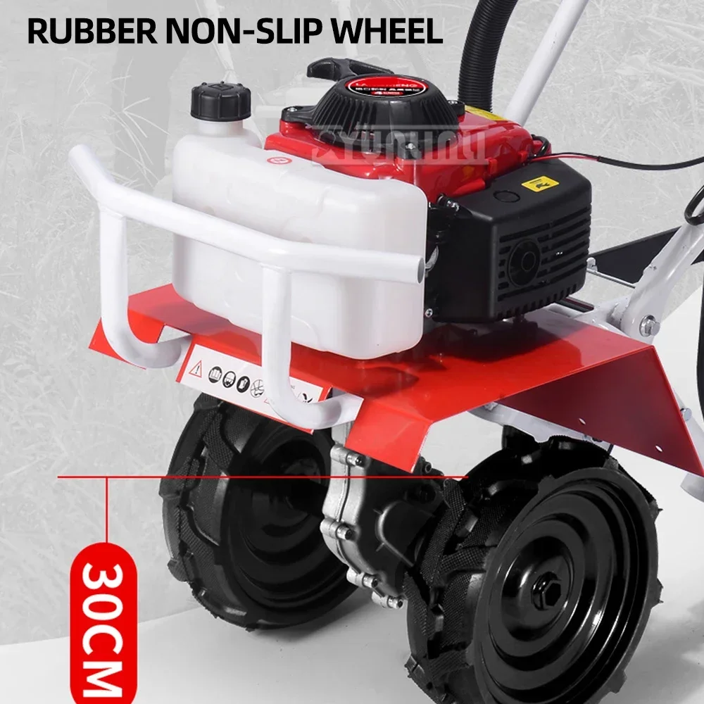 Small Gasoline Tiller Farm Agriculture Rotary Tillage Machine Loosening/trenching/weeding/fertilizing/turning Soil Cultivator