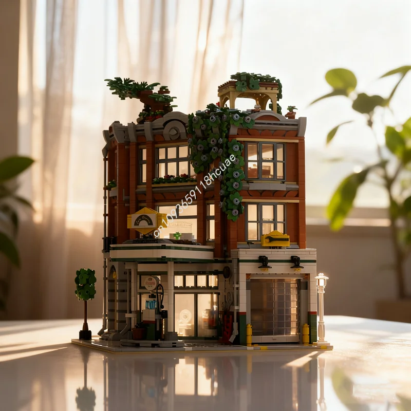 

4532 шт. MOC Joe S угловой гараж, модульная модель, строительные блоки, строительные блоки, сборка рождественских подарков, креативная игрушка для детей на день рождения