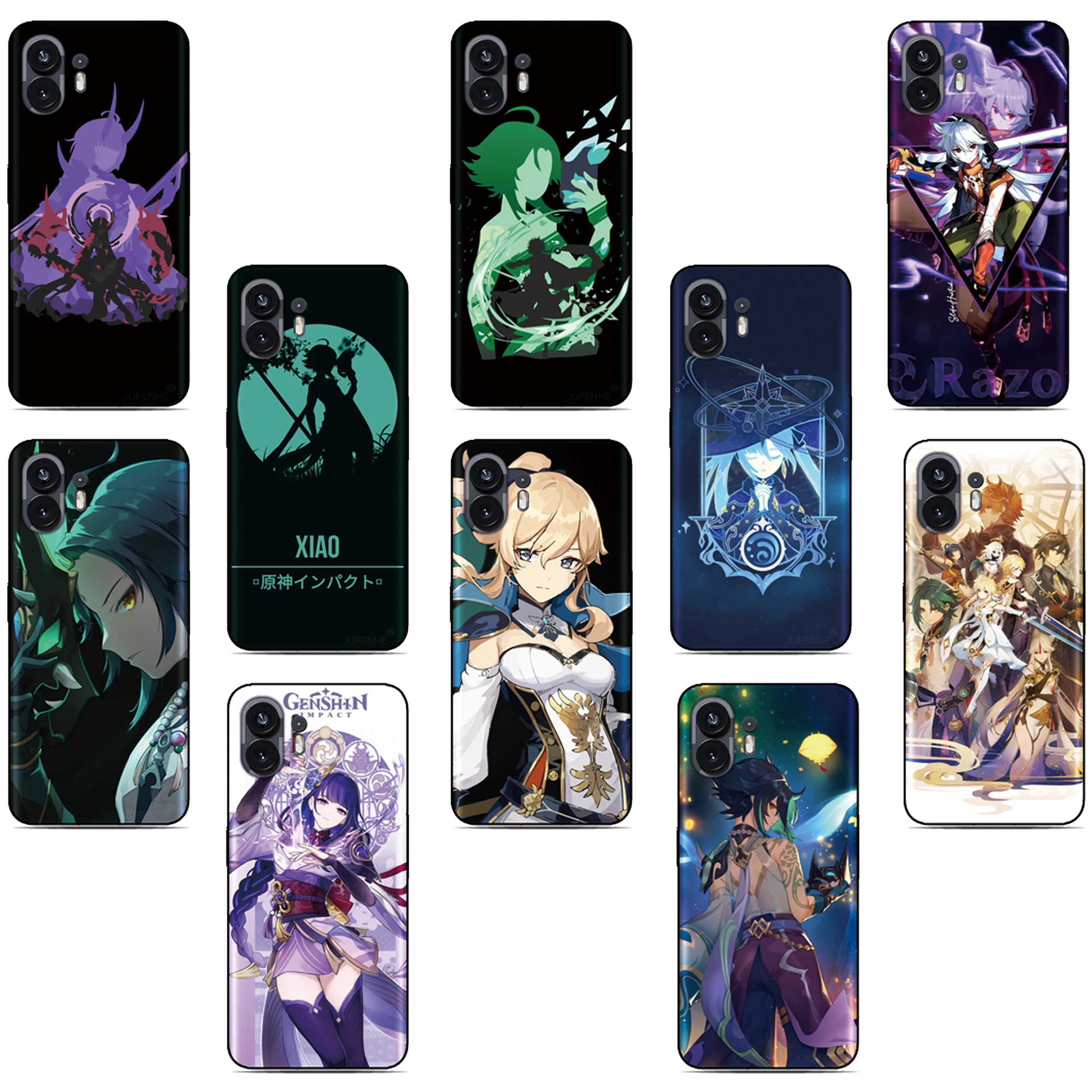 

Anime Genshin Impact Phone Case For HTC U23 U12 U11 Life U20 Desire 12 19 20 Plus 22 12s BQ Aquaris X X2 Vsmart Joy 3 Star Cover
