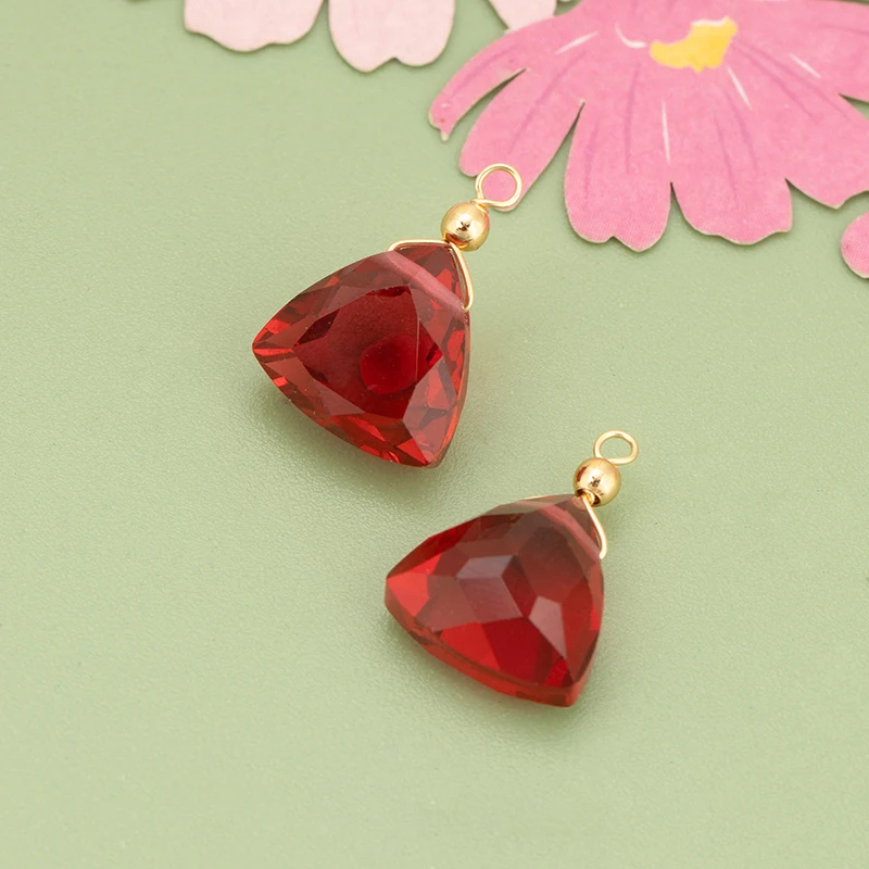 assoonas, 4 Stück/Lot, MH89, Schmuckzubehör, 18k vergoldet, natürlicher Quarzstein, handgefertigt, DIY-Anhänger, Charms, Schmuckherstellung – Detail 4