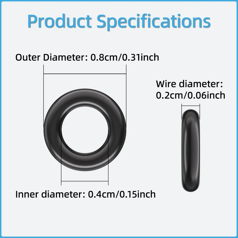 30Pcs Anti-Vibration Shock Absorbing Rubber 0.4cm Inner O-Ring Screw Washer for PC Case Noise Reduction Gasket
