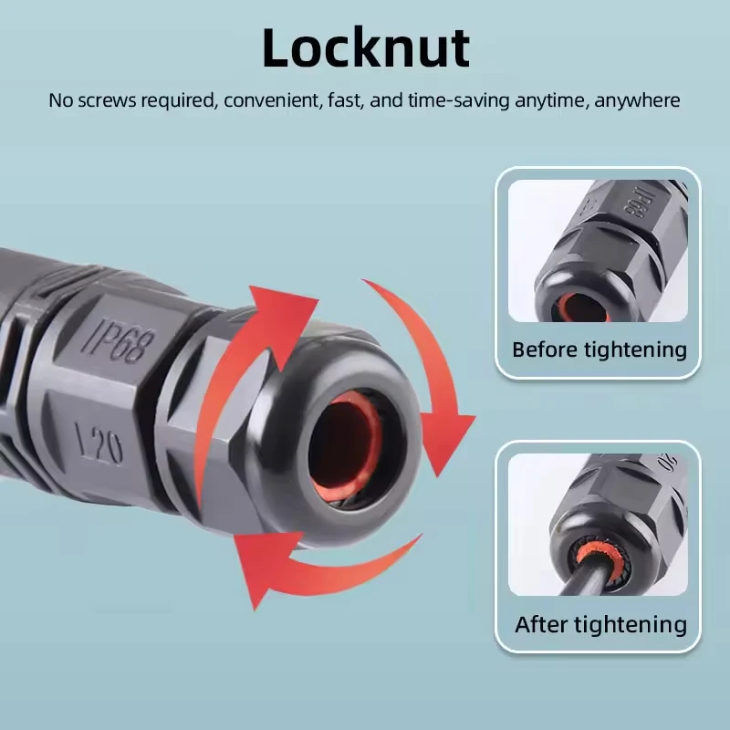 L16 Outdoor LED Lighting IP68 Waterproof Tools electric Connector Suitable For Underground And Outdoor Projects Connector 2/3/4P