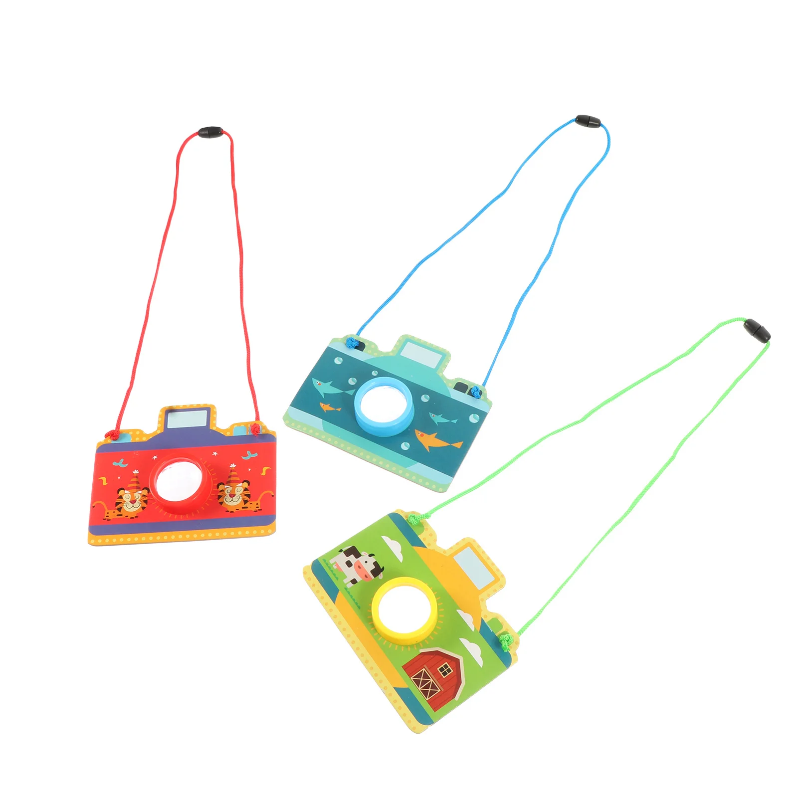 กล้องคาไลโดสโคปแบบพกพา 3 ชิ้น ลายการ์ตูน กระดาษปริซึมหลากหลาย สร้างจินตนาการ ของเล่นเสริมพัฒนาการเด็ก ของขวัญสำหรับเด็กเล็ก ฝึกการเรียนรู้สี