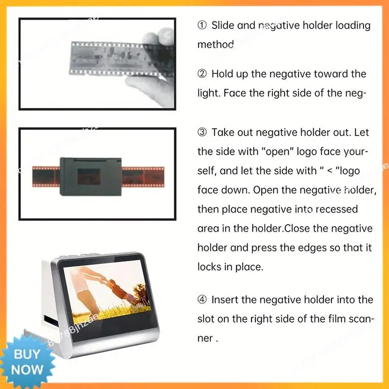 Scanner de filme A10R 22MP com tela de 5 polegadas Scanner monocromático Conversor digital Copiadora Plugue UE